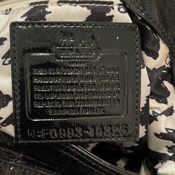 Coach Black Croc-Embossed Shoulder Bag - Picture 2 of 8